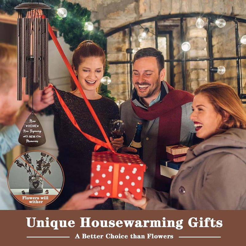 Soopau House Warming Gifts New Home, 32" Bronze Wind Chimes Housewarming Gifts New Home, Wedding Gift for Couples Women Men Homeowners - Image 2